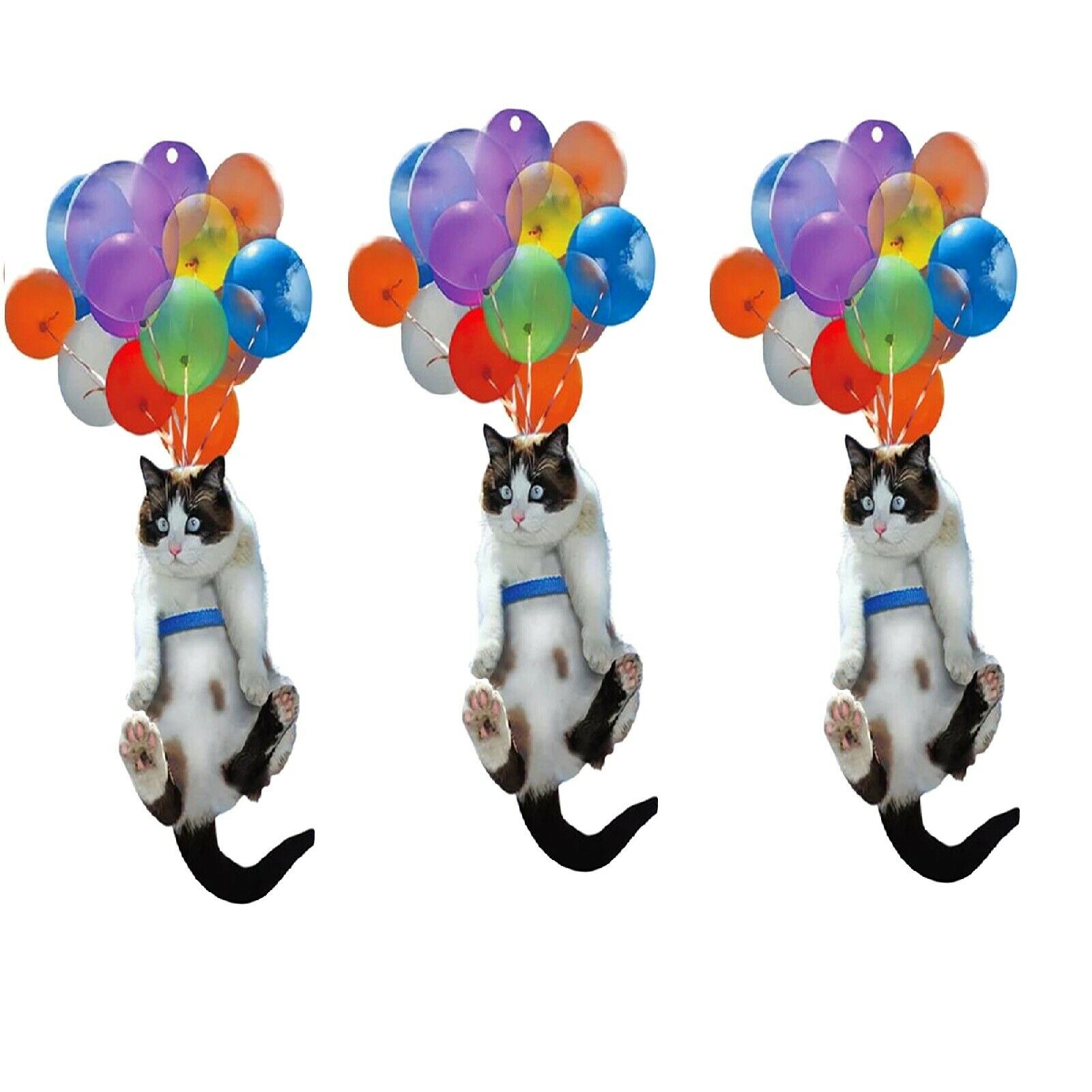 3pcs Creative Cute Car Charm Hanging Ornament Pendants with Colorful Balloons