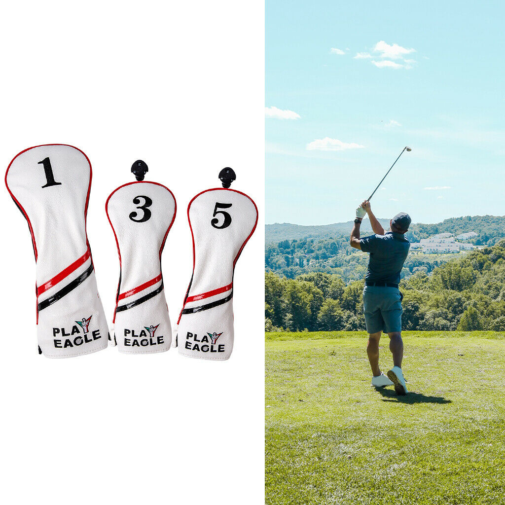 3PC Golf Headgear for Drivers Fairway Wood Embroidery Headgear