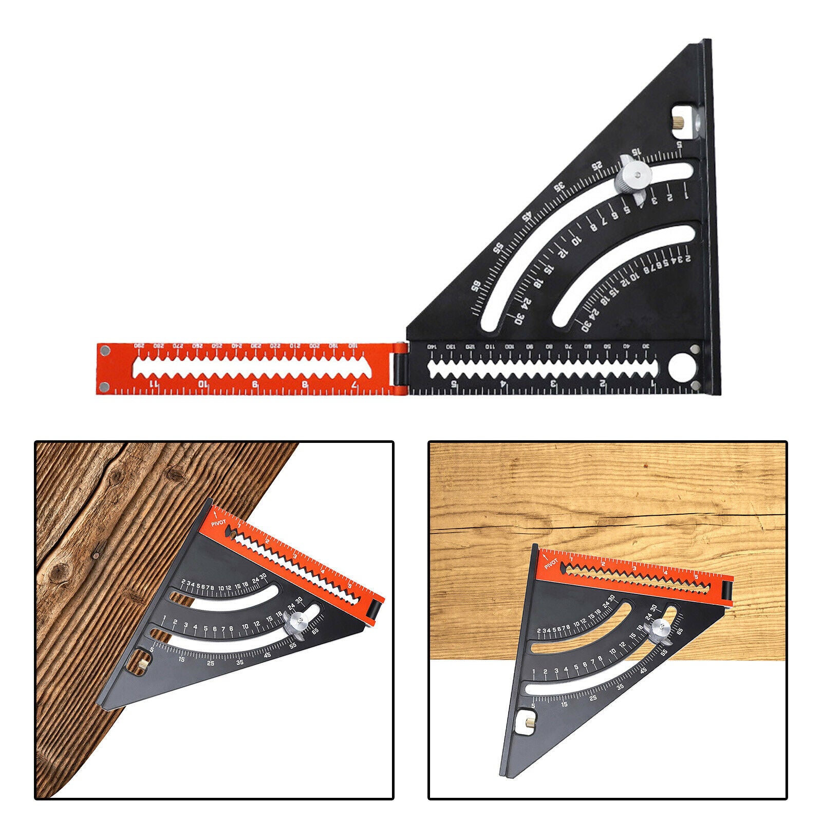 12'' Triangle Ruler 90 Degree Square Drafting Angle Protractor Woodwork