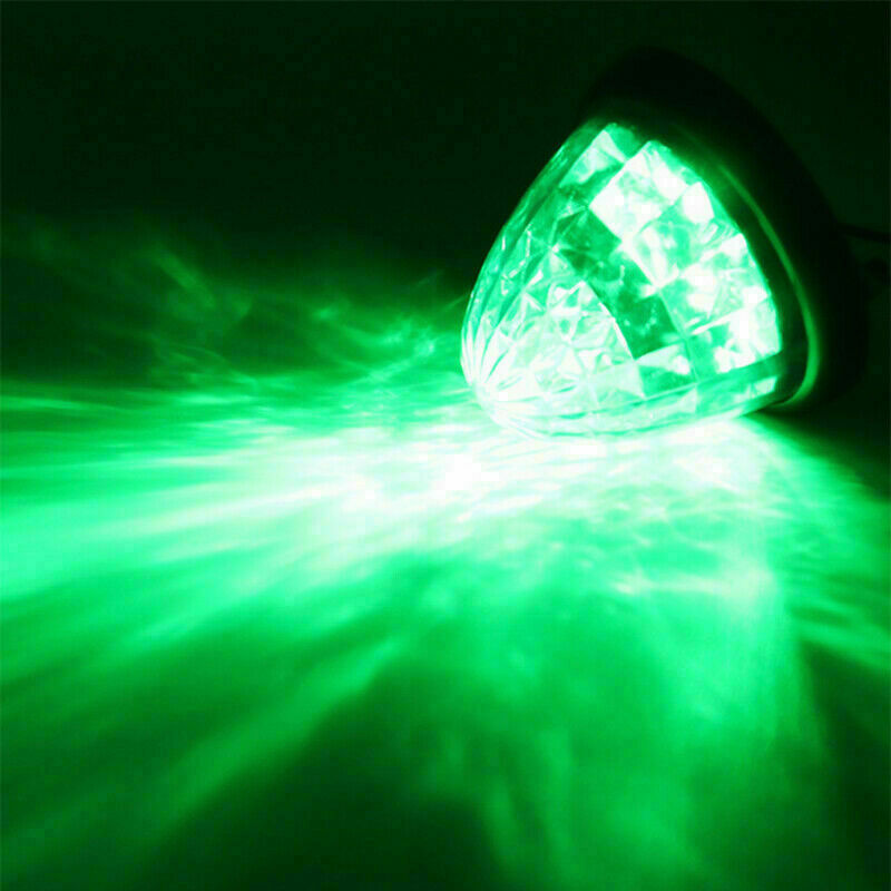 6X Green round led side marker beehive cone lights for peterbilt truck trailer