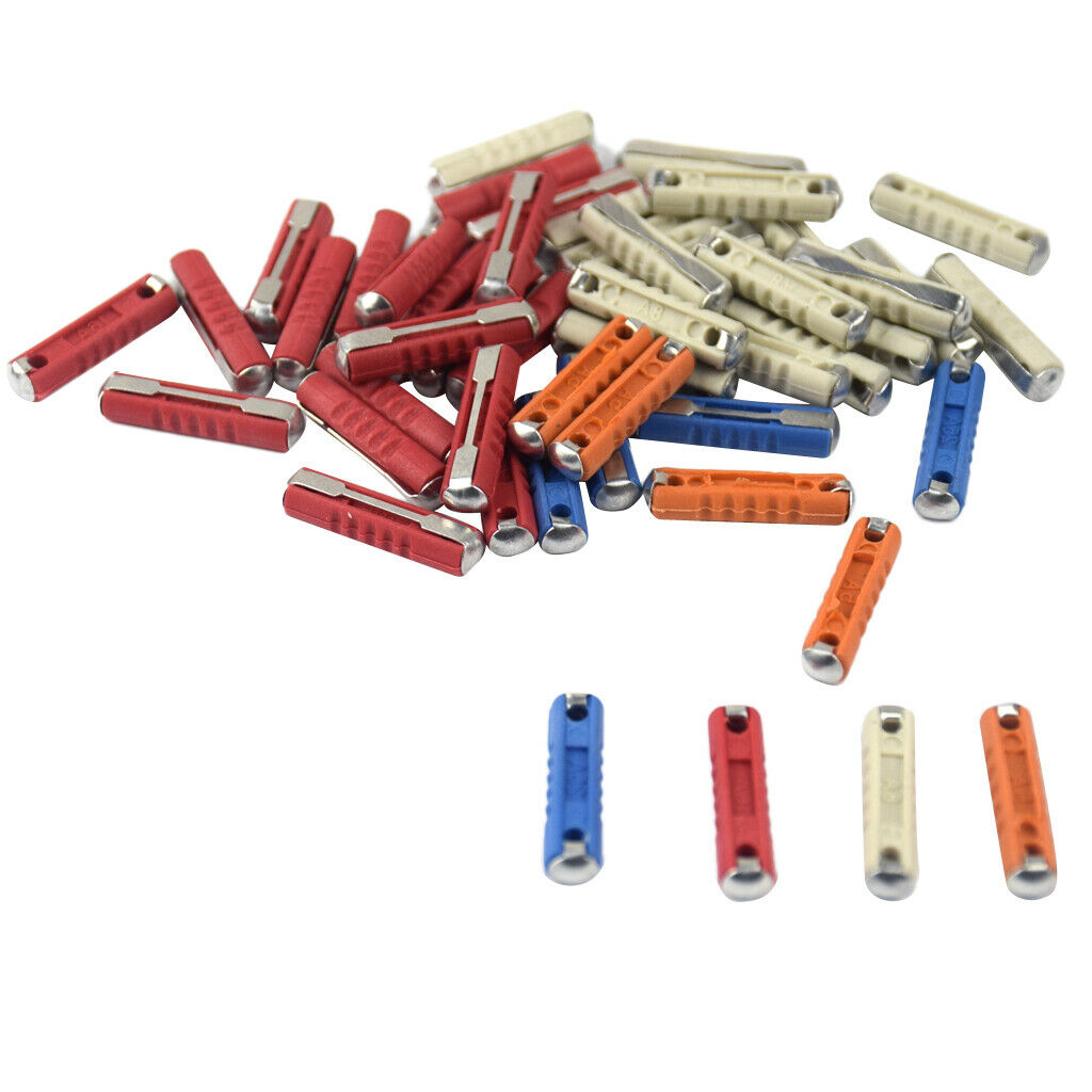 50 pieces EUROPEAN CAR BLADE FUSE BOX ASSORTMENT SECURES EUROS
