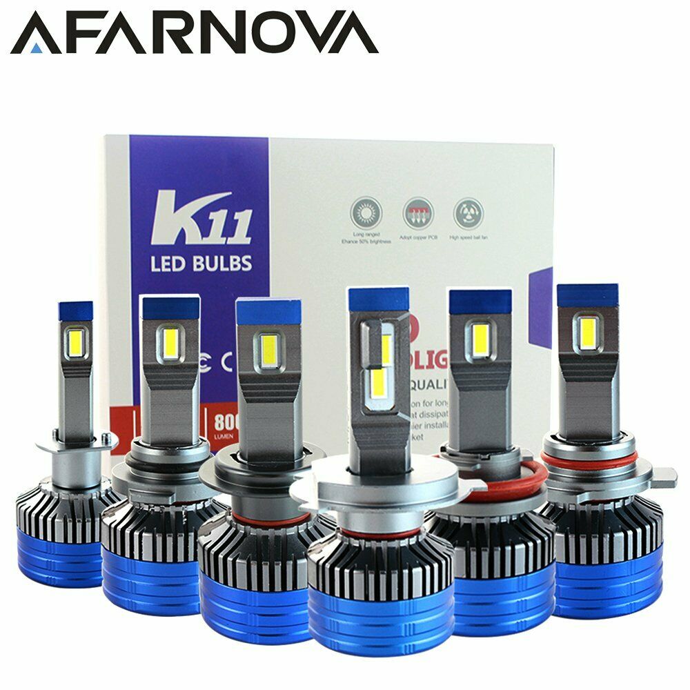 1Pair Auto Canbus Free Anti-Flicker H7 Mini Led Headlights 80W/Set 18000LM 6000K