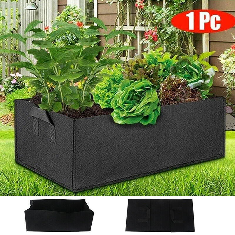 5Pcs Planter Grow Bags Fabric Garden Pots Plant Vegetable Tomato Potato CarrDD