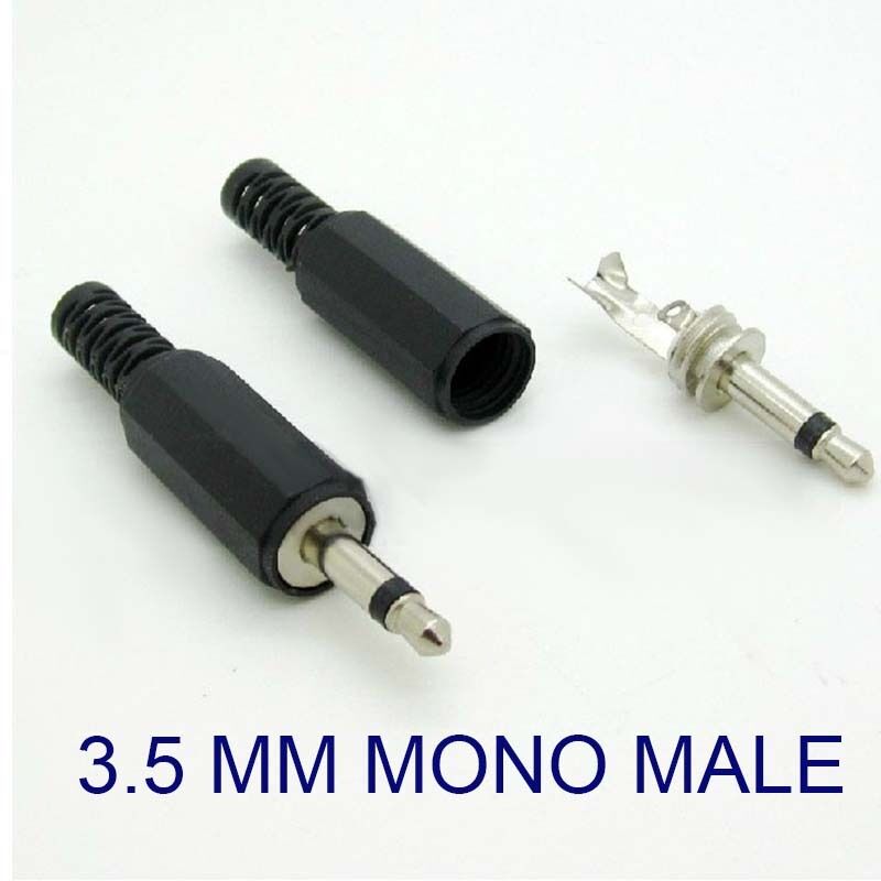 Brand New 3.5mm Audio MONO Male Plug Jack Adaptor Connectors Solde repair