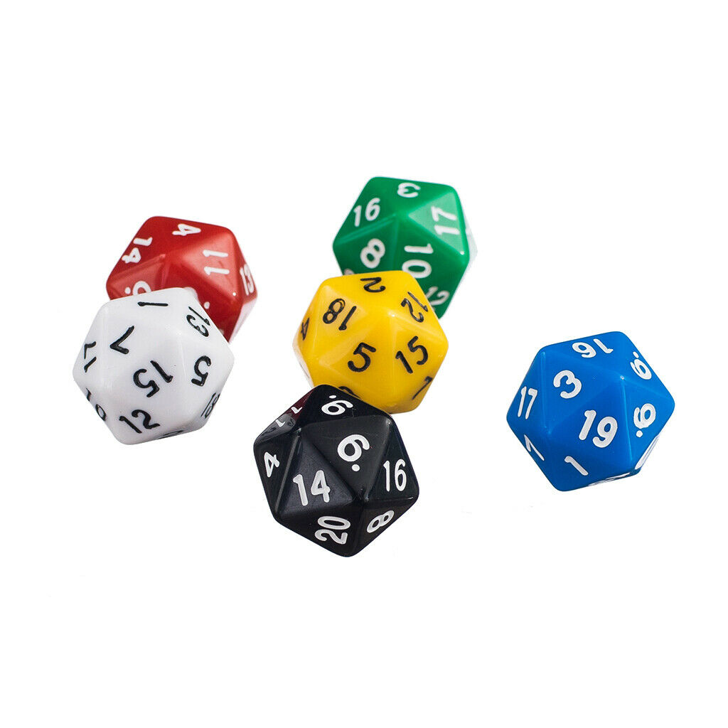 30 Pieces Acrylic 20-sided Dices Set for D&D MTG Party Casino Games Supplies