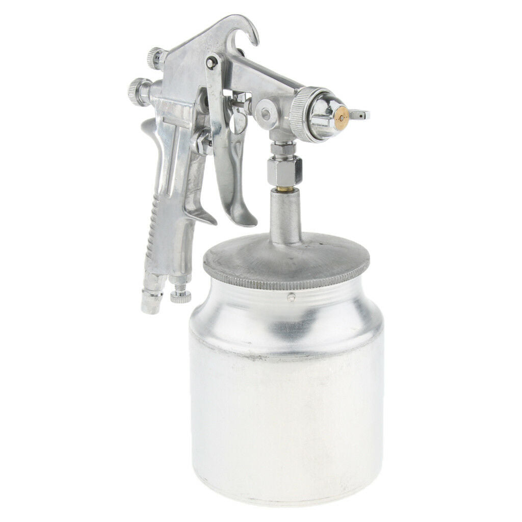 Stainless Steel Pressure Feed Spray Gun, Adjustable Manual Paint Spray Can