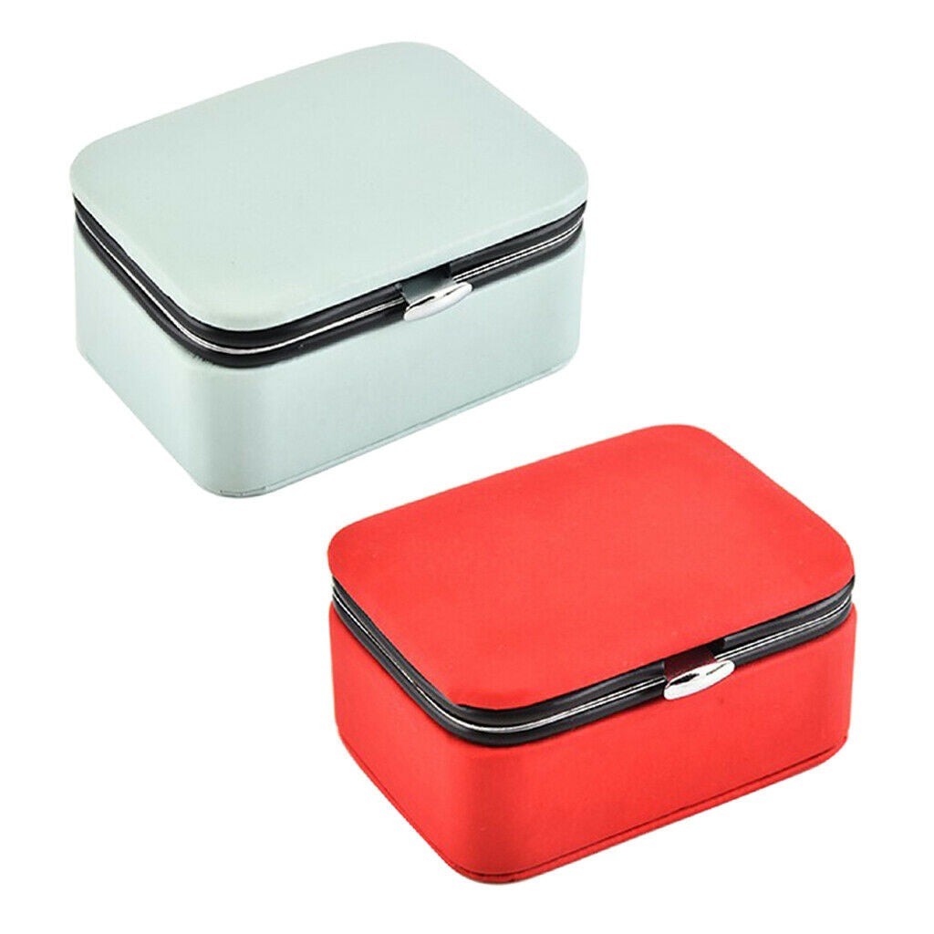 2x Jewelry Gift Box Necklace Ring Pendant Trinket Jewelry Organizer Showcase