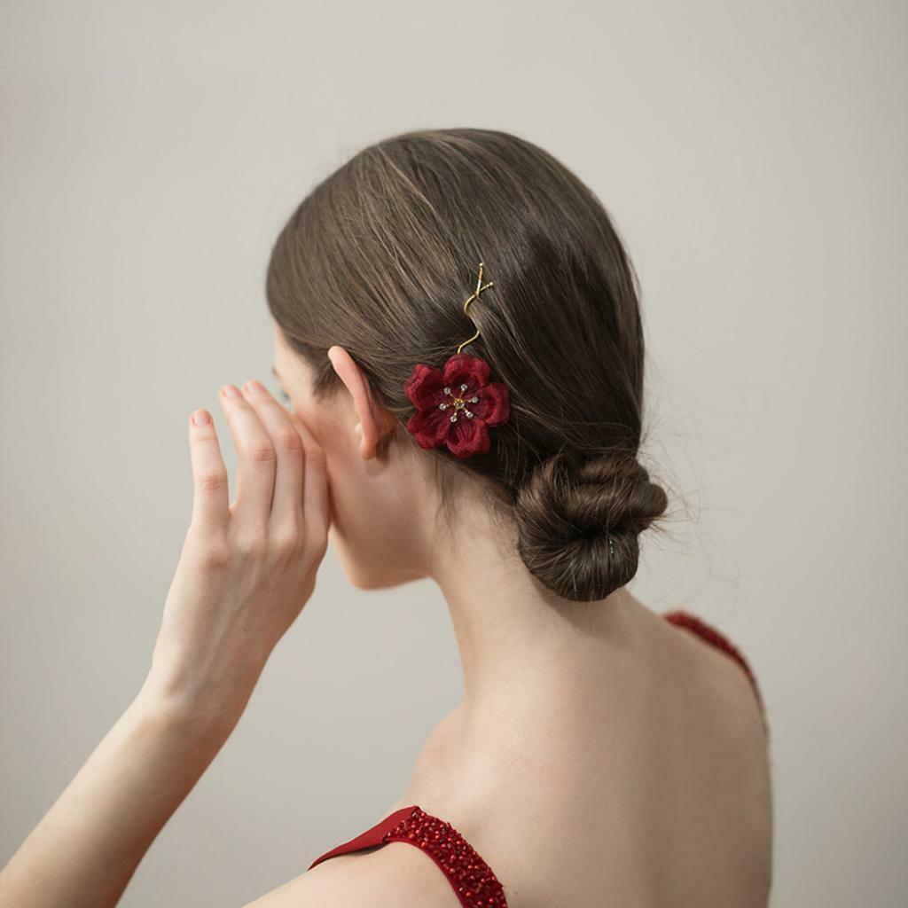 Wedding Bridal Flower Design Hair Pins Clips Women Ladies Elegant Brides Hair
