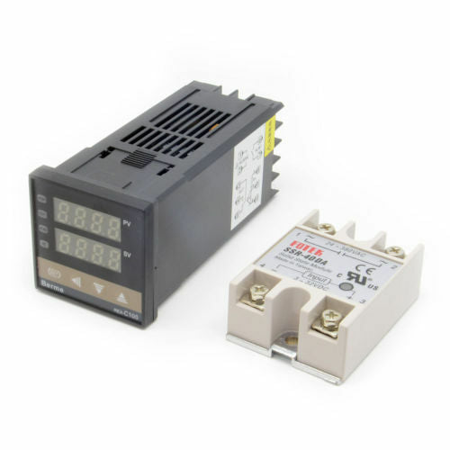 AC 110-240V Digital PID Temperature controller + 40A SSR + K thermocouple Sensor