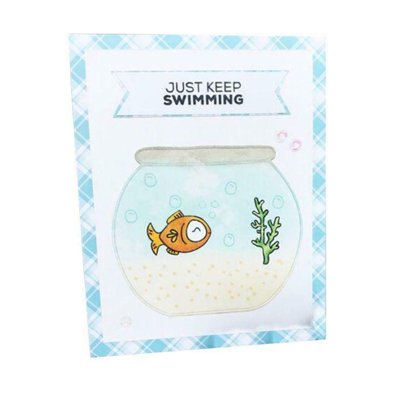Fish Bowl DIY Metal Cutting Dies Stencil Scrapbooking Photo Album Stamp Decor