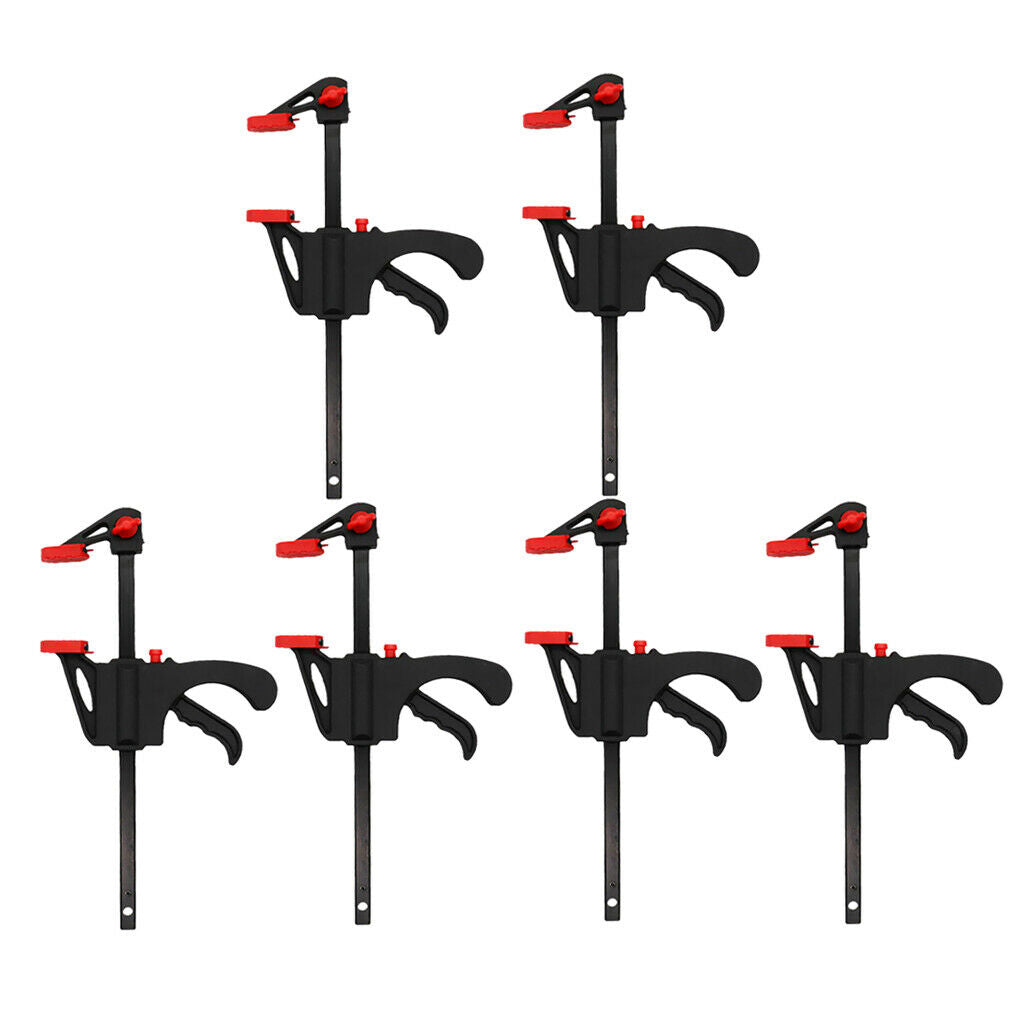 6 Pieces Plastic Adjustable Wooden Bar Clamp F Woodworking Clamp Pinch Clamps