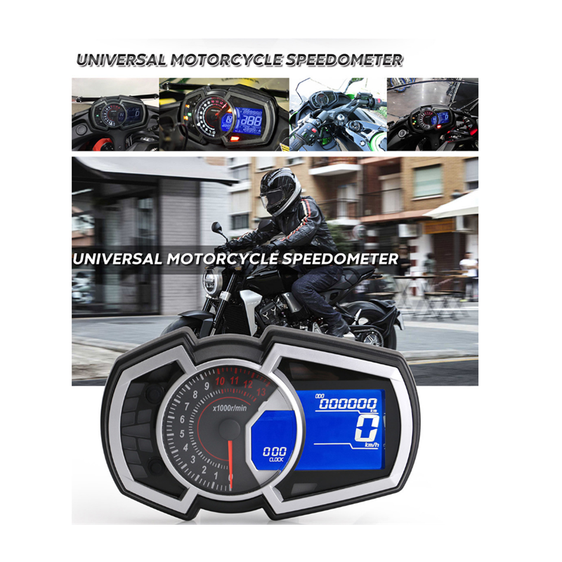 Universal Motorcycle Odometer Speed Fuel Gauge Motorcycle Instrument Speedometer