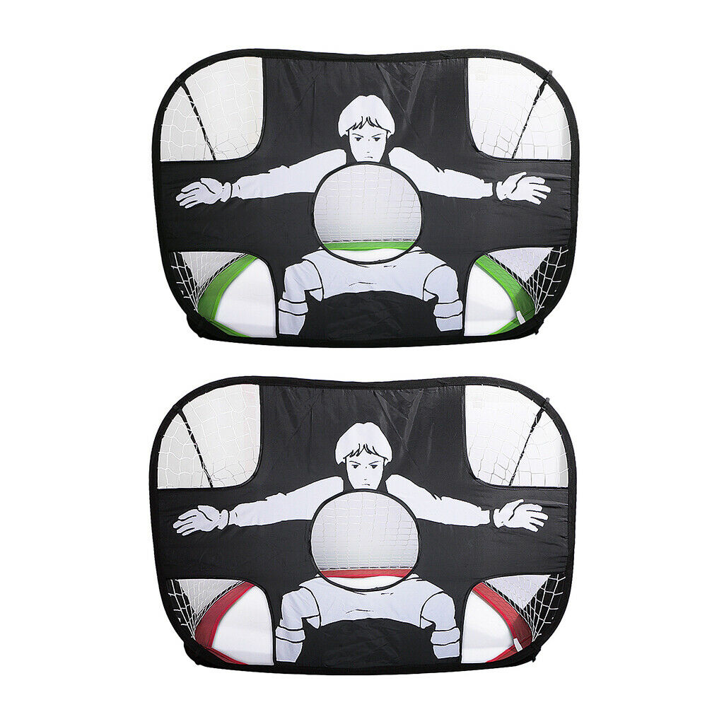 Foldable Portable   Up Target Training Football Soccer Goal Red
