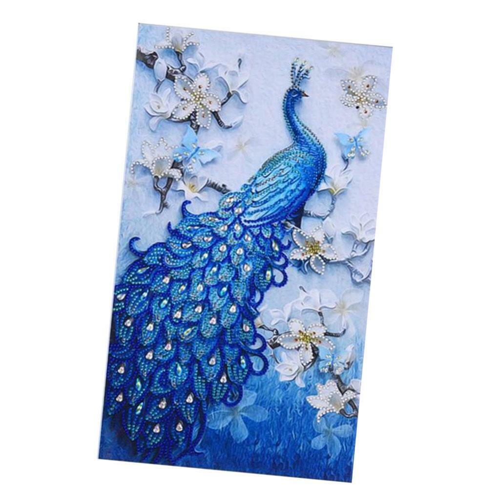 Peacock Shaped DIY 5D Diamond Embroidery Painting Kit for Beginner Art Decor