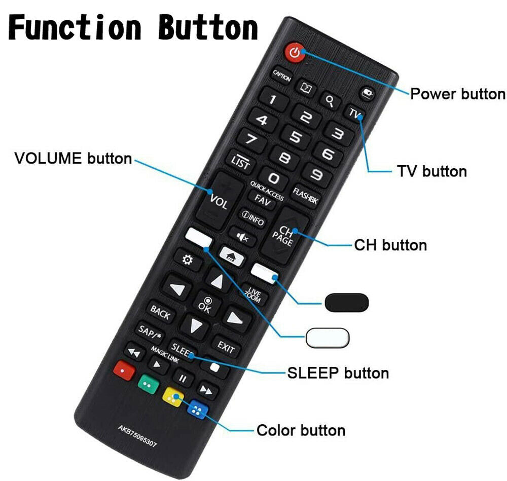 AKB75095307 Universal Remote Control fit for LG TV 32LJ550B 43UJ6200 6500 6560 N
