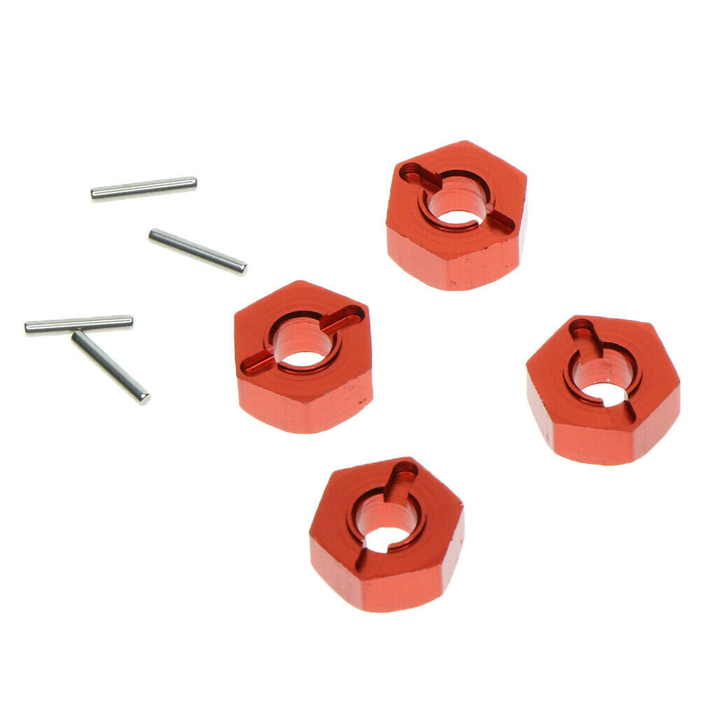 4pcs 1/18 Upgraded Accessories Wheel Hex Hub Adapter for RC Car Red
