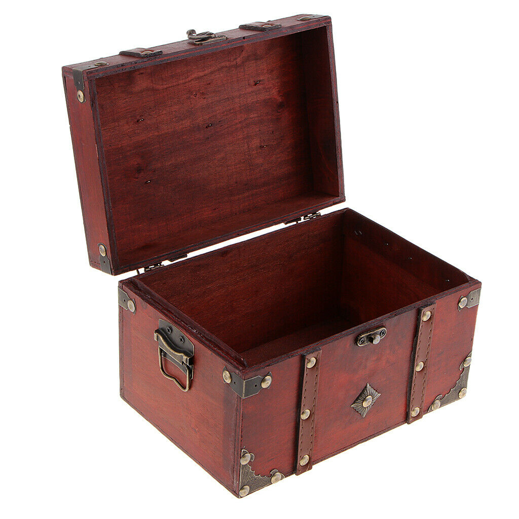 Wooden Jeweler Gift Box 2 Layers To Save Jewelry, Earrings And Rings - B