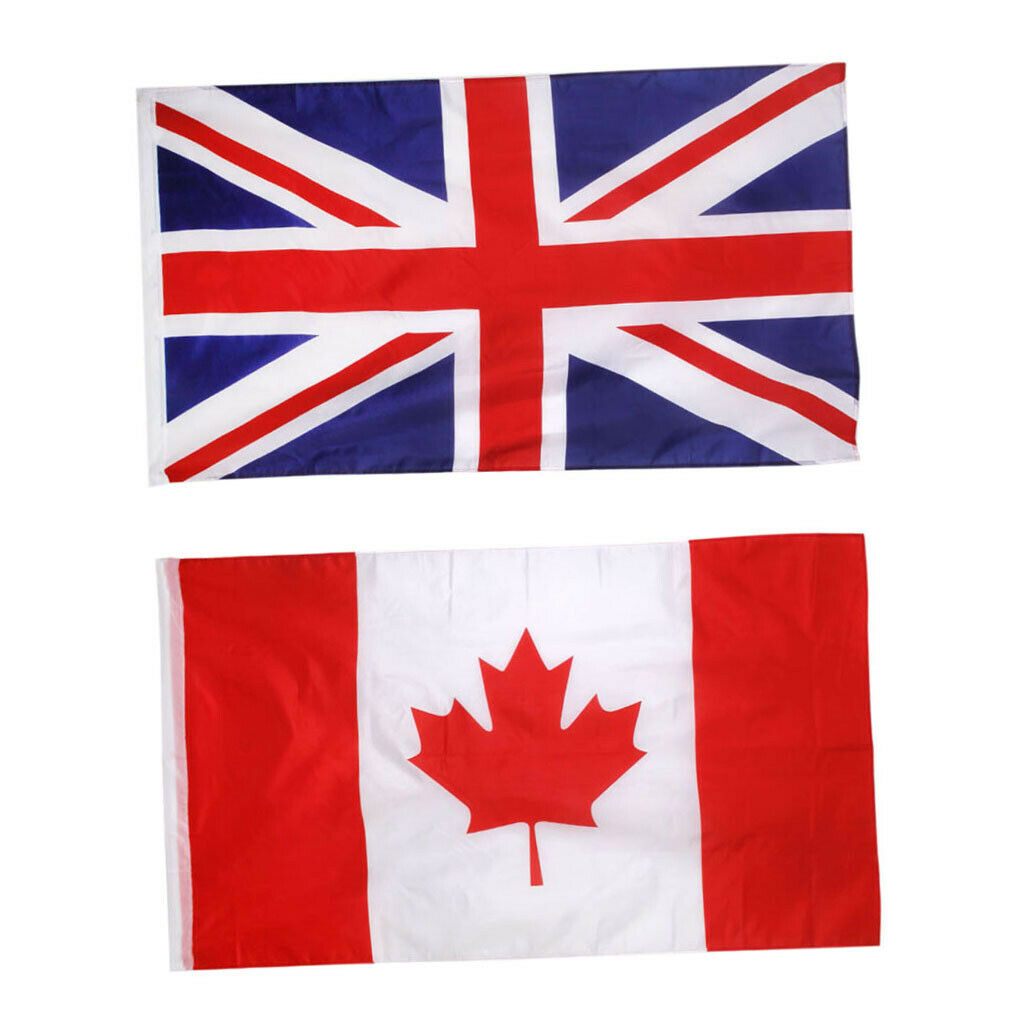 Canada Leave Flag And United Kingdom Flag Large Banner 150 * 90cm / 5 * 3 Feet