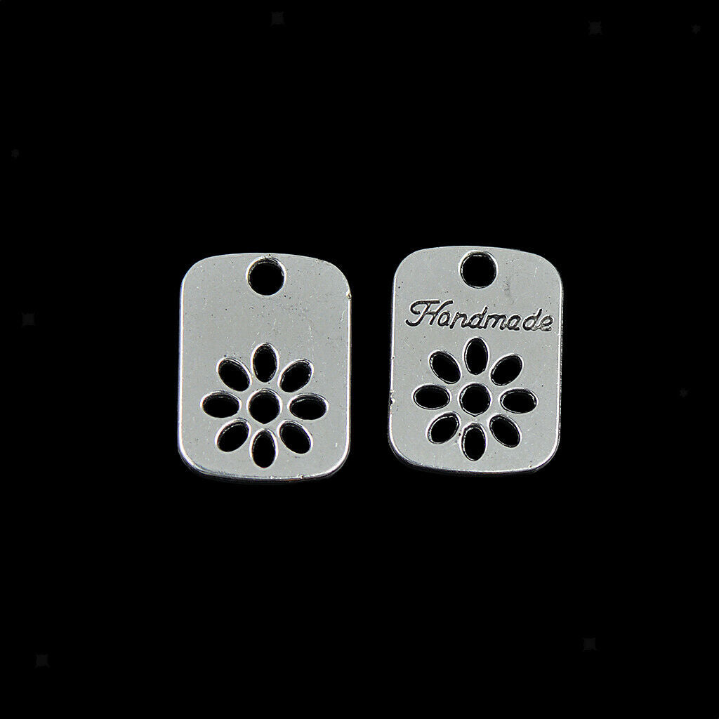 50pcs Rectangle Shape Handmade Charm pendant for DIY Crafting jewelry Making