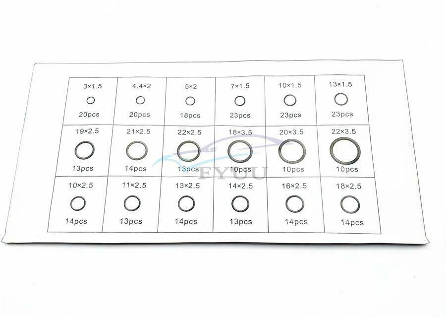 1 Set / 279PCS Car O-ring Rubber Gasket Set Black Nitrile Gasket Universal