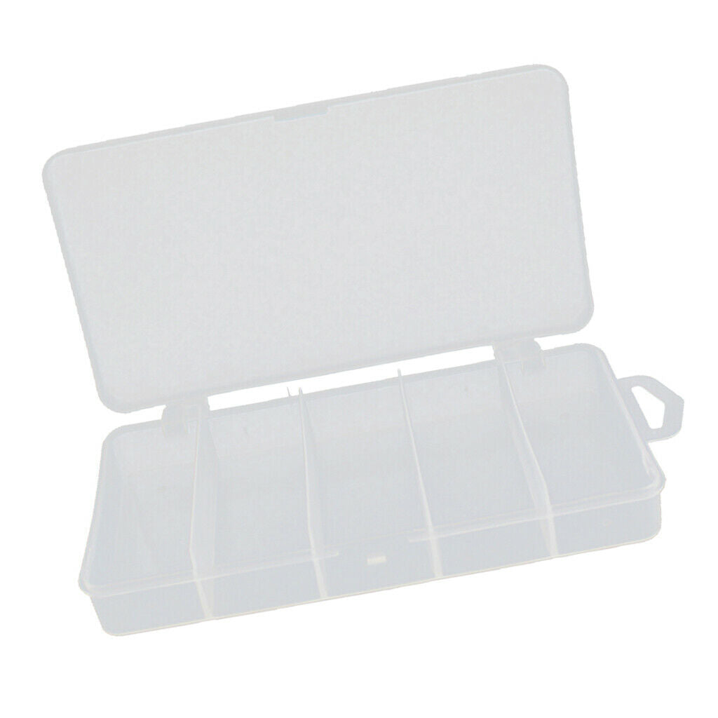 Fishing Tackle Box Lightweight Durable Jewelry Organizer with 5 Grids Clear