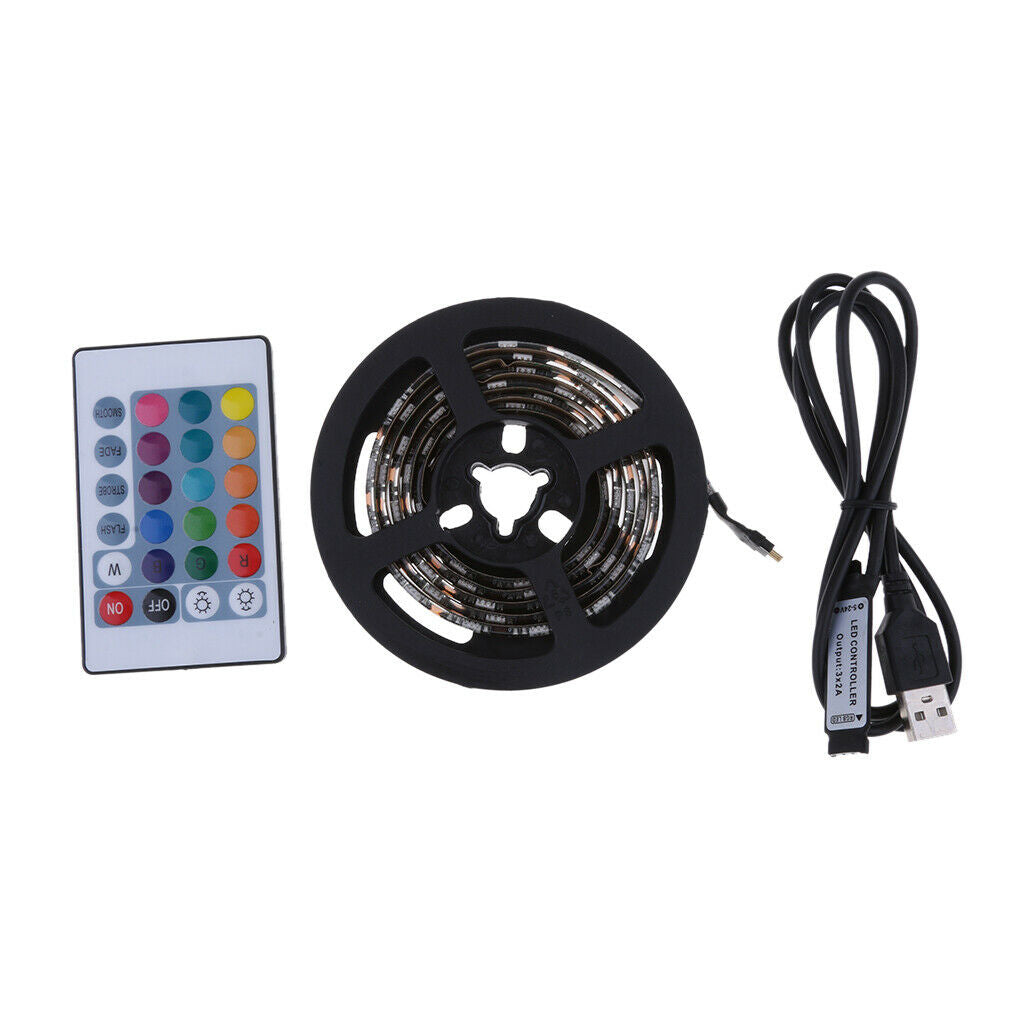 1M SMD 5050 Leds RGB Non-Waterproof Color Changing Led Strips Light Kit 24 key