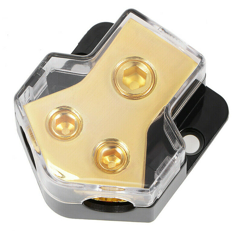 2 Way Power Distribution Block Power/Ground Splitter 0/4gauge AWG For Car A.f Tt