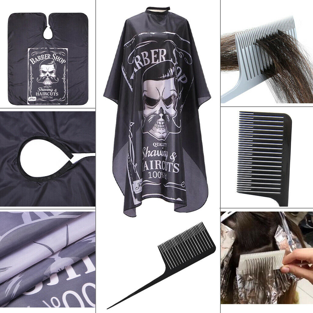 Hair Hairdressing Salon Cape Barbers Gown with Weaver Coloring Dyeing Comb