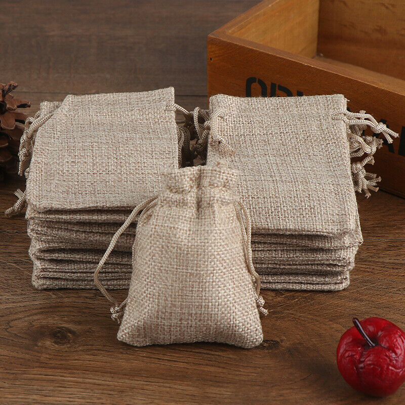 50x Bag Bag Jewelry Bag Jute Velours Cord Bag Small DD