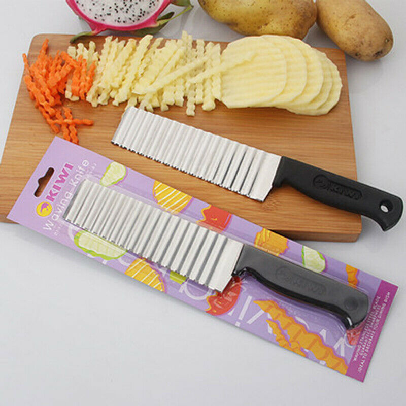 1Pcs Stainless Steel Potato Fruits Vegetable Cutter Kitchen tool Wave Kni.l8
