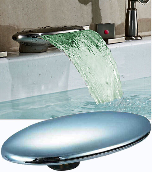 bathtub waterfall spout,brass water outlet & water curtain with chrome plating