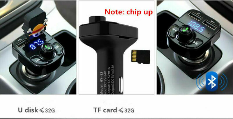 Dual USB Port Handsfree Car Charger Bluetooth FM Transmitter Auto Music adapter