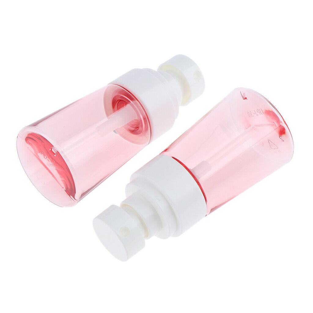2x Plastic Refillable Empty Fine Mist Pump Spray Bottles Travel Home 60ml