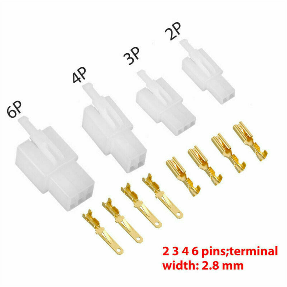480Pcs Motorcycle Car Electrical 2/3/4/6 Pin 2.8mm Wire Auto Connectors Term Set