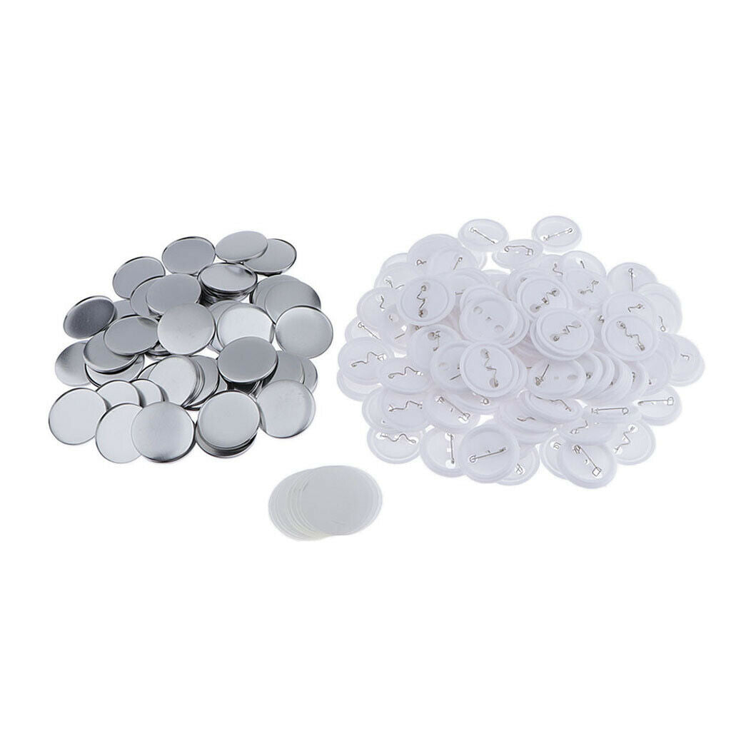 100 Pieces Button Blanks Buttons Yourself Make 44 Mm DIY Lapel Buttons with