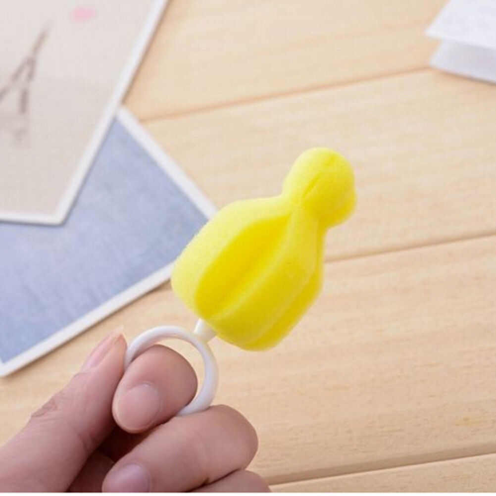 6pcs New Baby Nipple Brush Bottle Brush Sponge Cleaner With Pacifier Brus.l8
