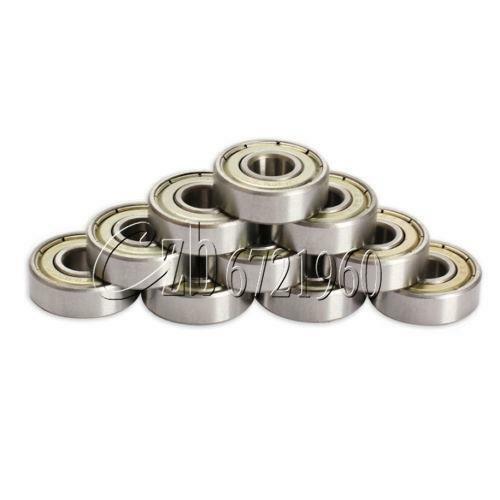 10PCS 608zz Deep Groove Ball Bearing Carbon Steel For Skateboard