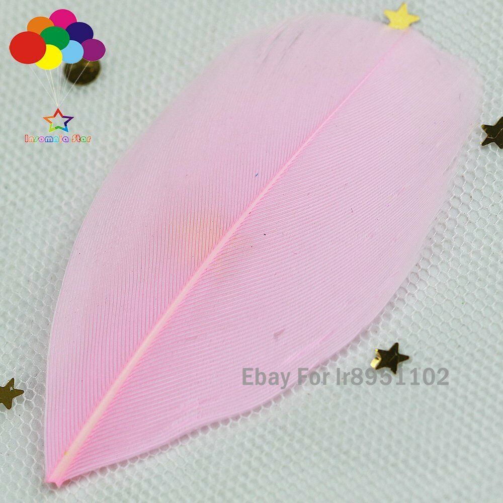 Round Head Goose Feathers 5-7cm Small Floating Pink Swan Feather Plume for Craft