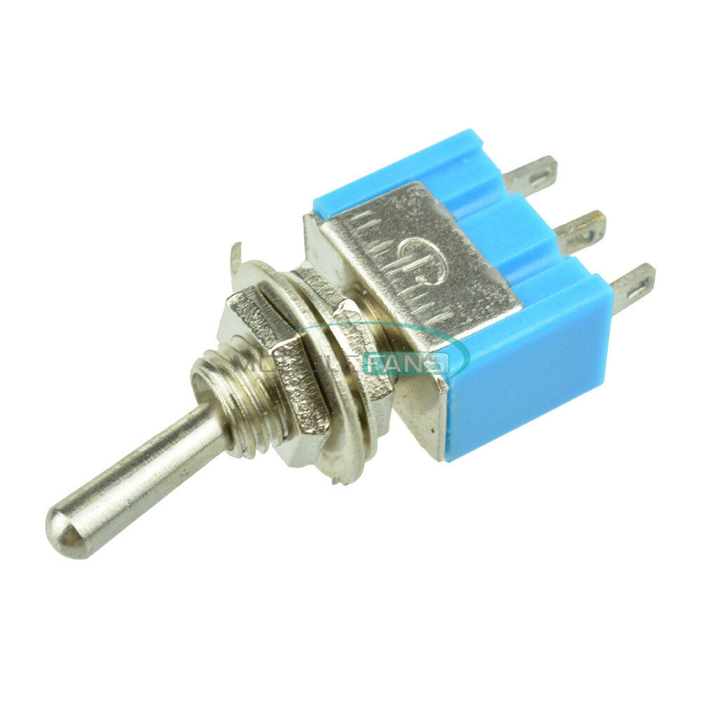 2PCS Mini MTS-102 3-Pin SPDT ON-ON 6A 125VAC Toggle Switches