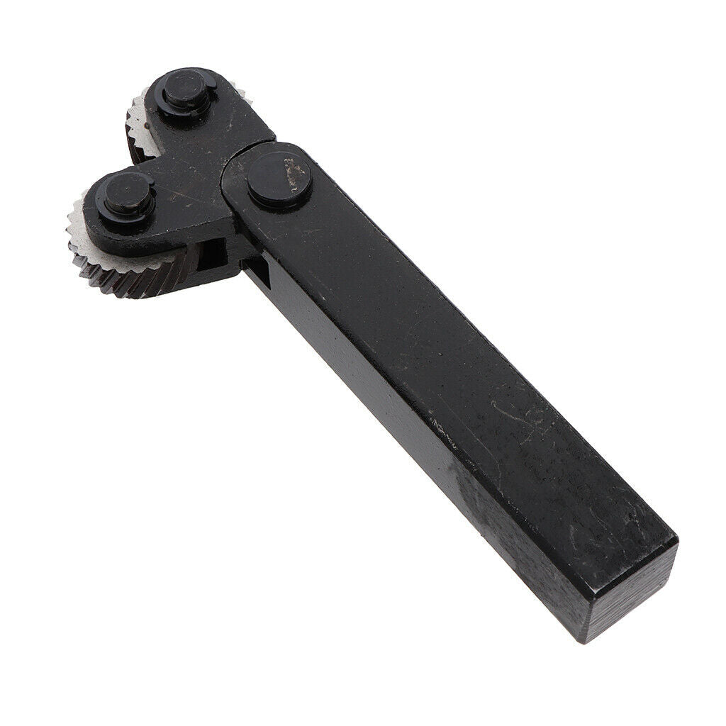 Steel Dual Wheel Knurling Tool Set w/ Diagonal Linear Knurl Wheel 3mm Pitch