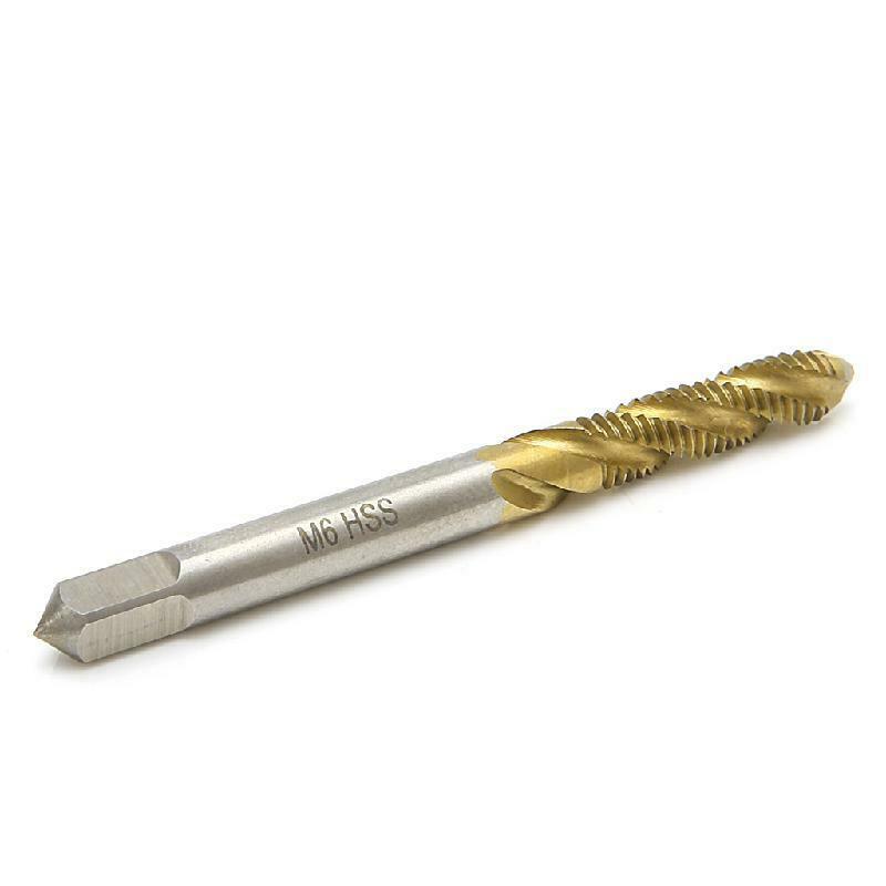 M6 HSS Screw Thread Metric Spiral Hand Plug Tap Kit 6mm*1mm