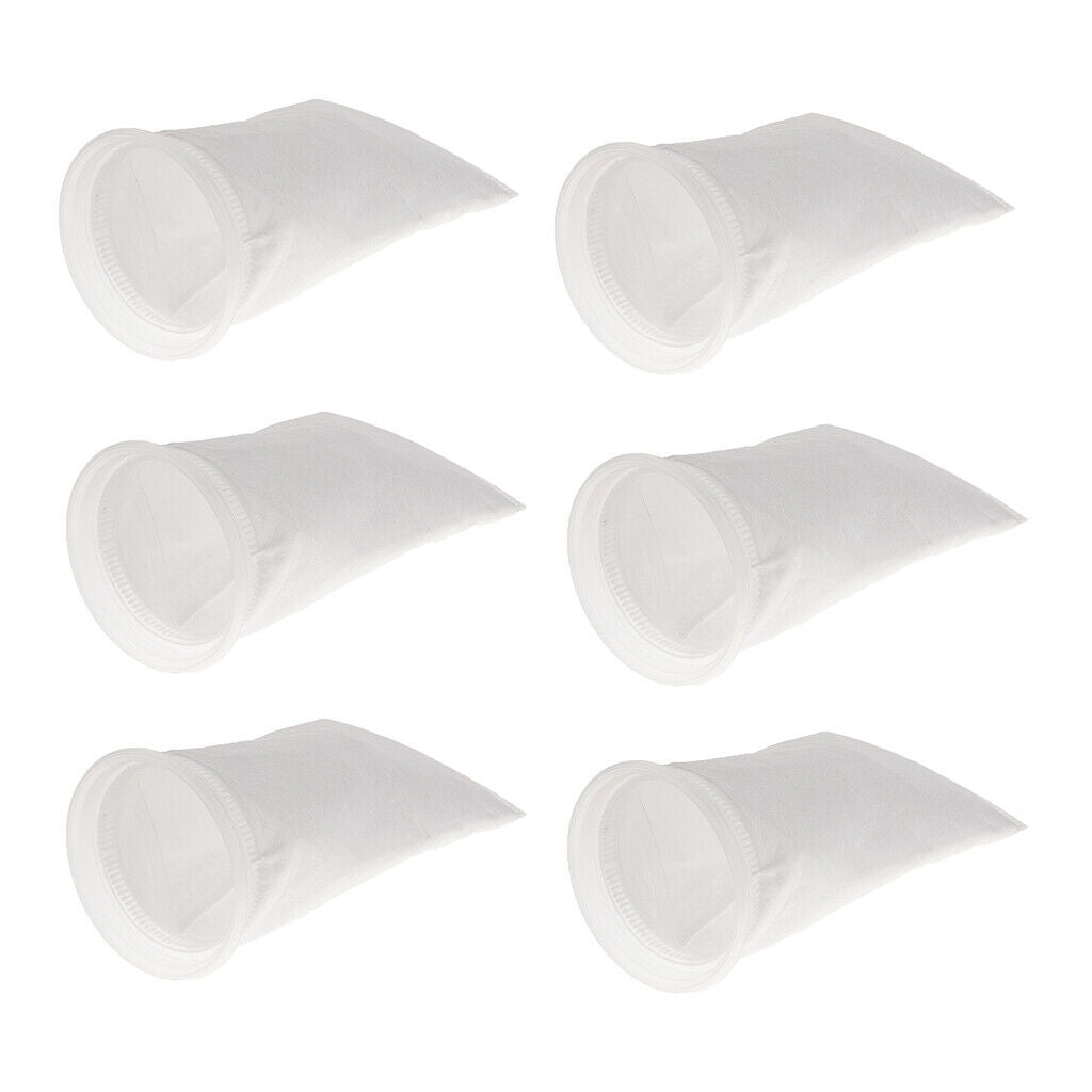 6x Aquarium Filter Bags Media Filter Bags for Aquarium/Garden/Pond 100um