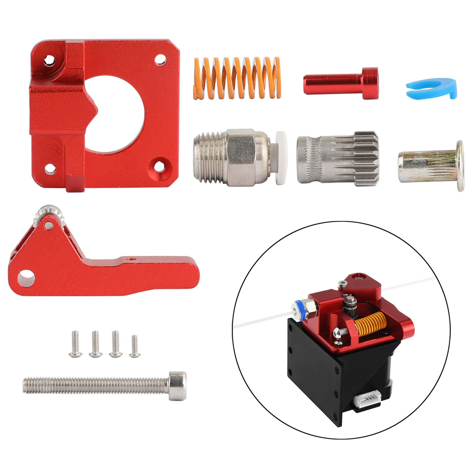 Upgrade Durable Aluminum Dual Gear Extruder Frame Kit for CR-10 CR-10S ENDER3