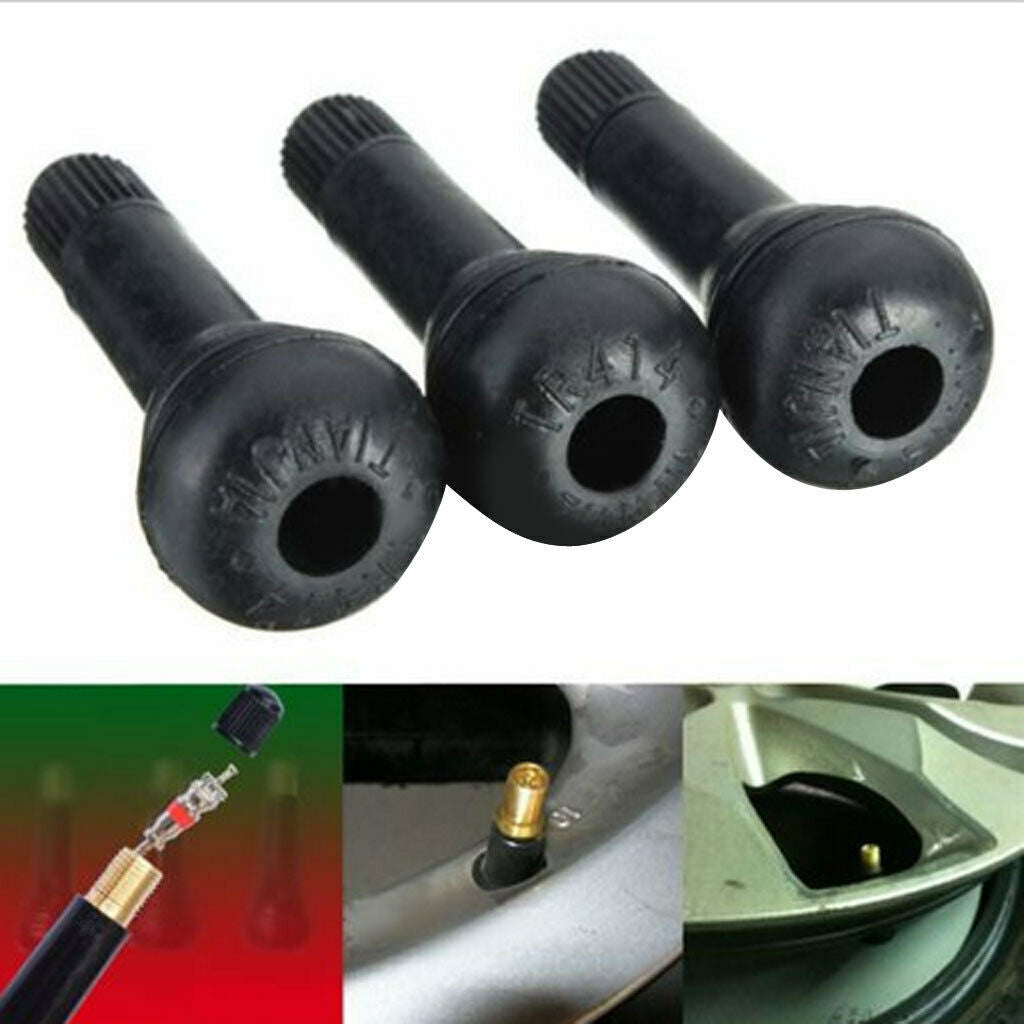 10 Packs TR414 Tire/Wheel Air Pressure Stem Valve Caps For Car Rubber Zinc