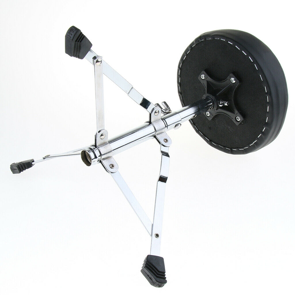 Metal Tripod Children Drum Stool Stand Throne Chair Rubber Feet Black