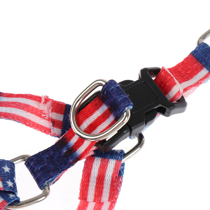 1CM Width Small Pet Dog Cat Print Rope Lead Leash Harness Adjustable Ches.l8