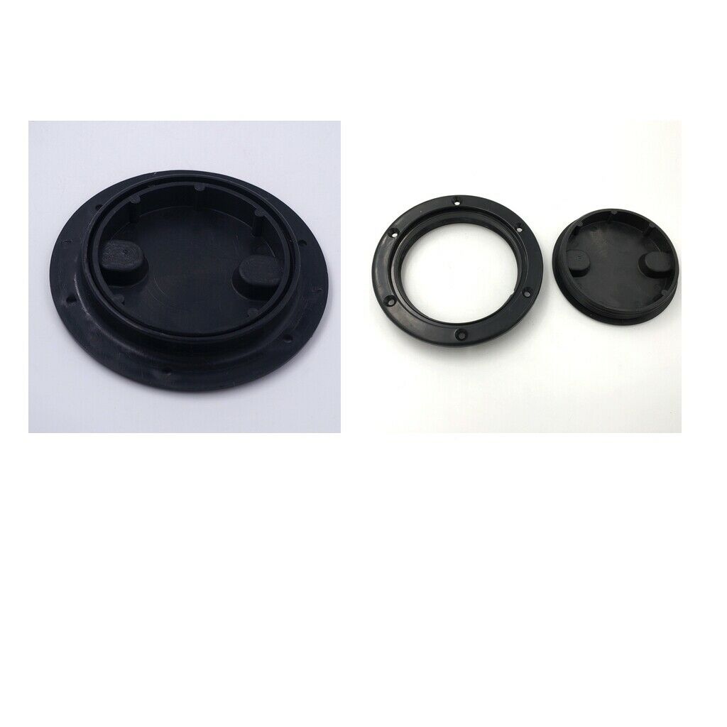 3 Pieces Marine Boat RV Black 4 inch Hatch Cover Twist Screw Out Deck Plate