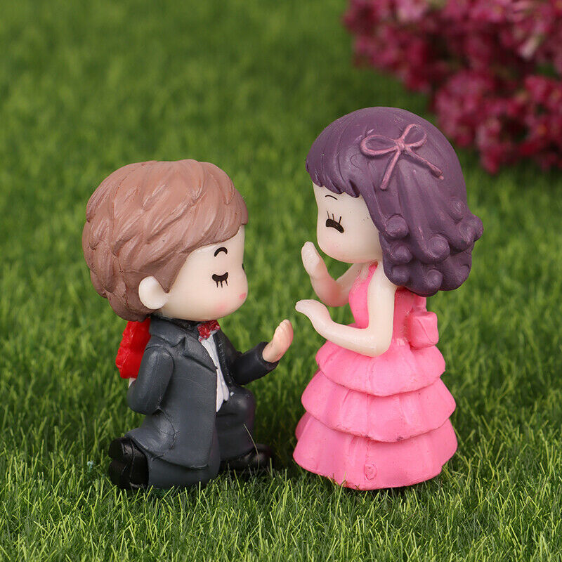 Couple Proposal Fairy Garden Miniatures DIY Ornament Decoration Crafts Fi.l8