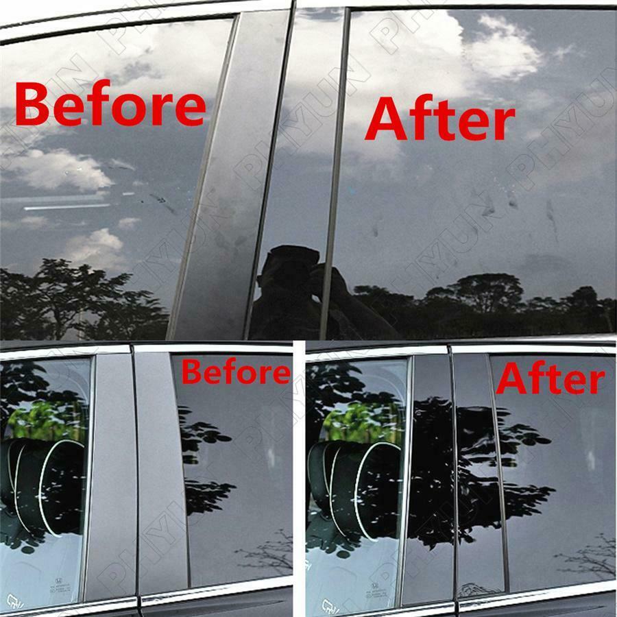 For 2015-2021 Ford F 150 F-150 (Keyless) Door Trim B Pillar Posts Cover Black 4x