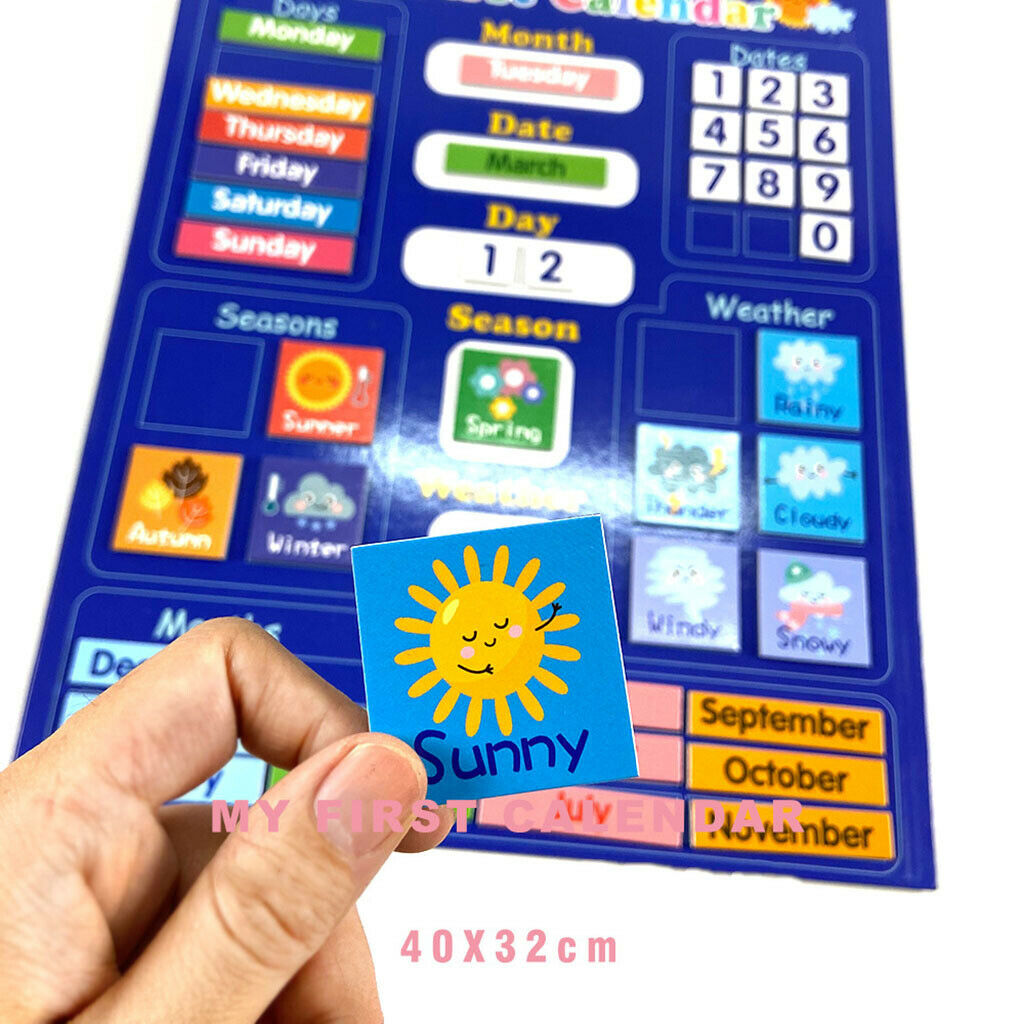 Circle Time Center Classroom Pocket Chart School Calendar and Weather Pocket